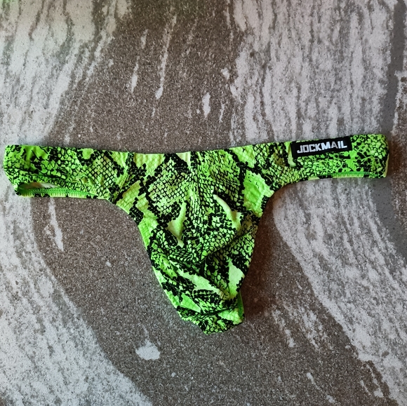 Jockmail Other - Jockmail Men's Snakeskin Like T-Back Thong Underwear 🆕 Size XL 🔥🔥🔥